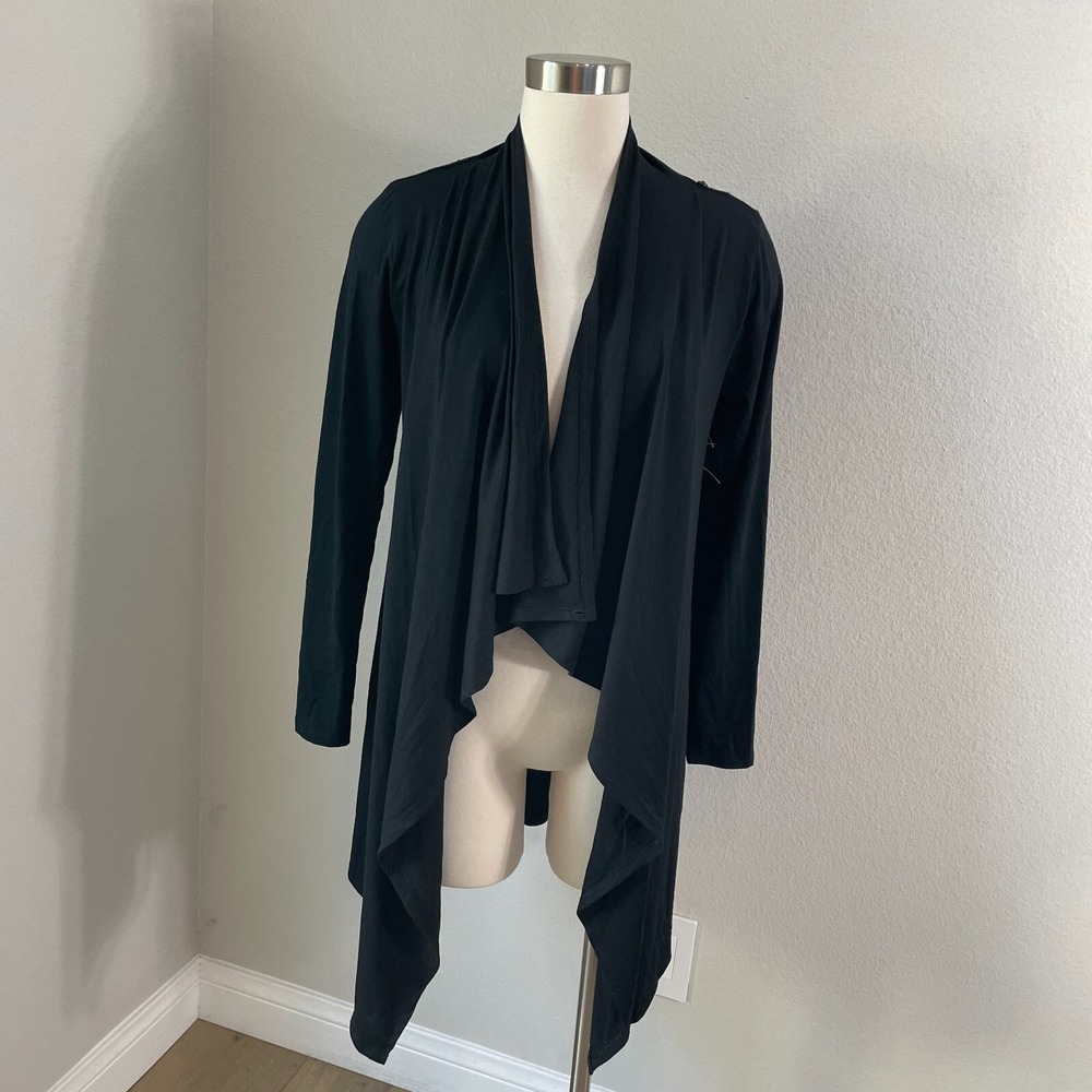 NEW Old Navy Womens Maternity Small Black Wrap Cardigan Stretch Long Sleeve